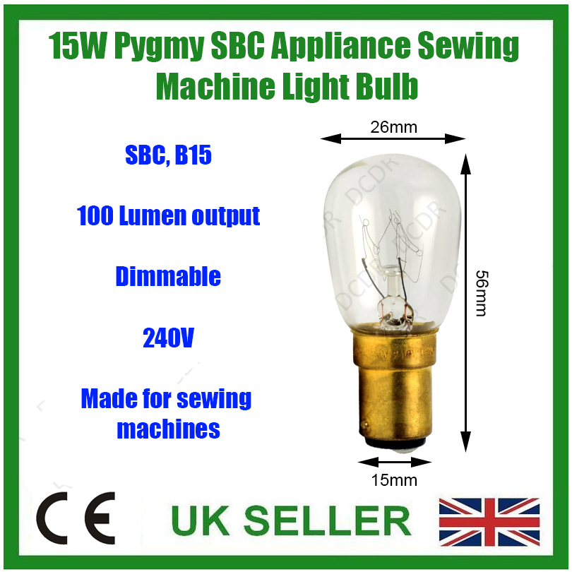 6x 15W Pygmy Appliance Fridge Sewing Machine Hobbyist B15 SBC Light Bulb Lamp 