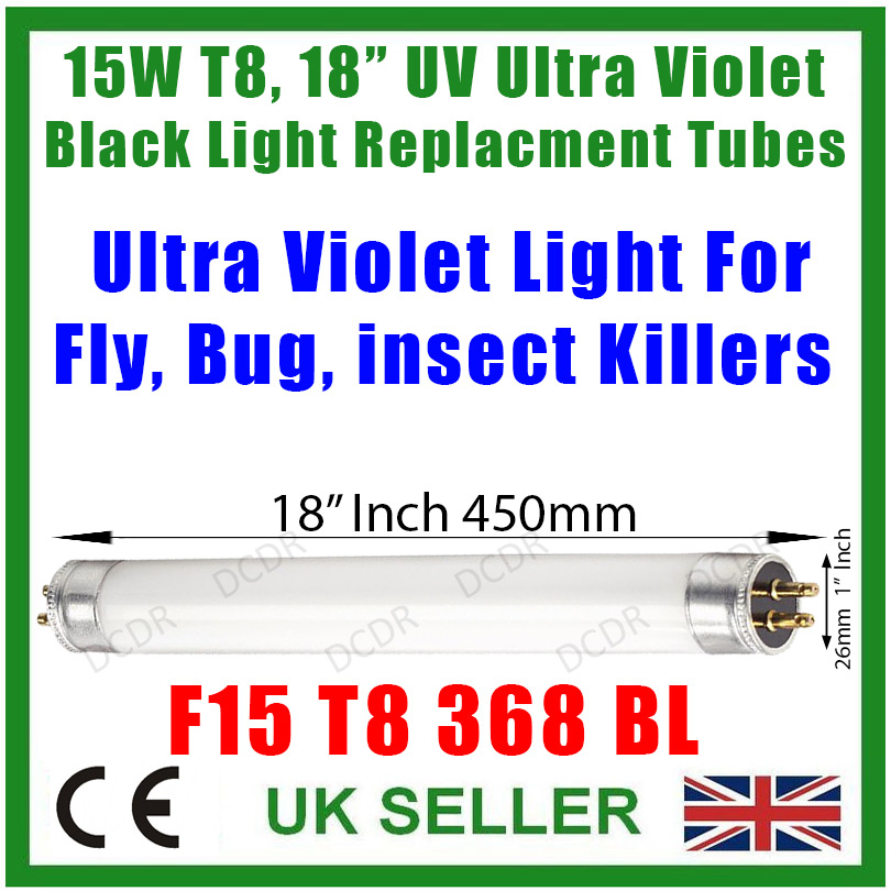 4x 15W 18" Ultra Violet Light Bulb Tube Fly Killer Machine Insect Bug Zapper 