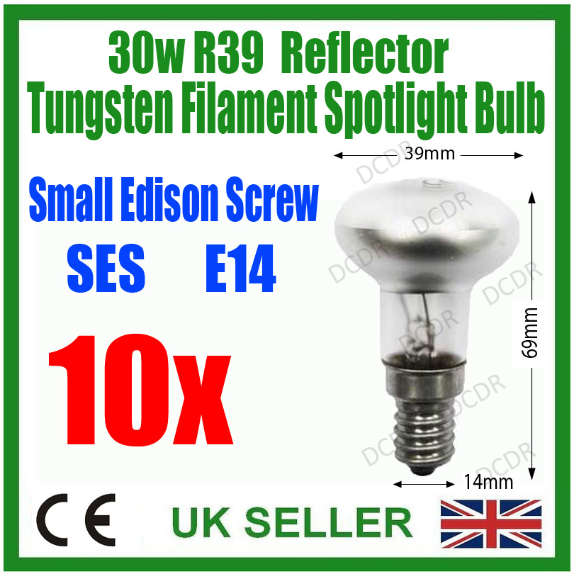 10x 30W R39 Reflector Spot Light Lava Lamp Bulb Ses E14