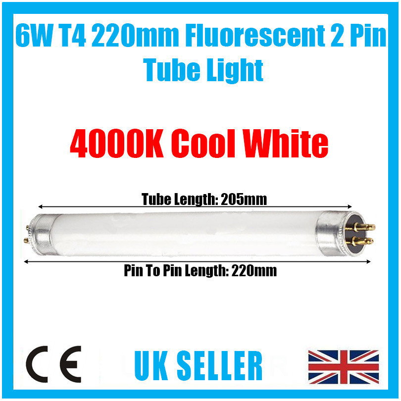 10 x T5 6w Slimline Fluorescent Tubes 6W  Replacement Tubes 225mm x 10