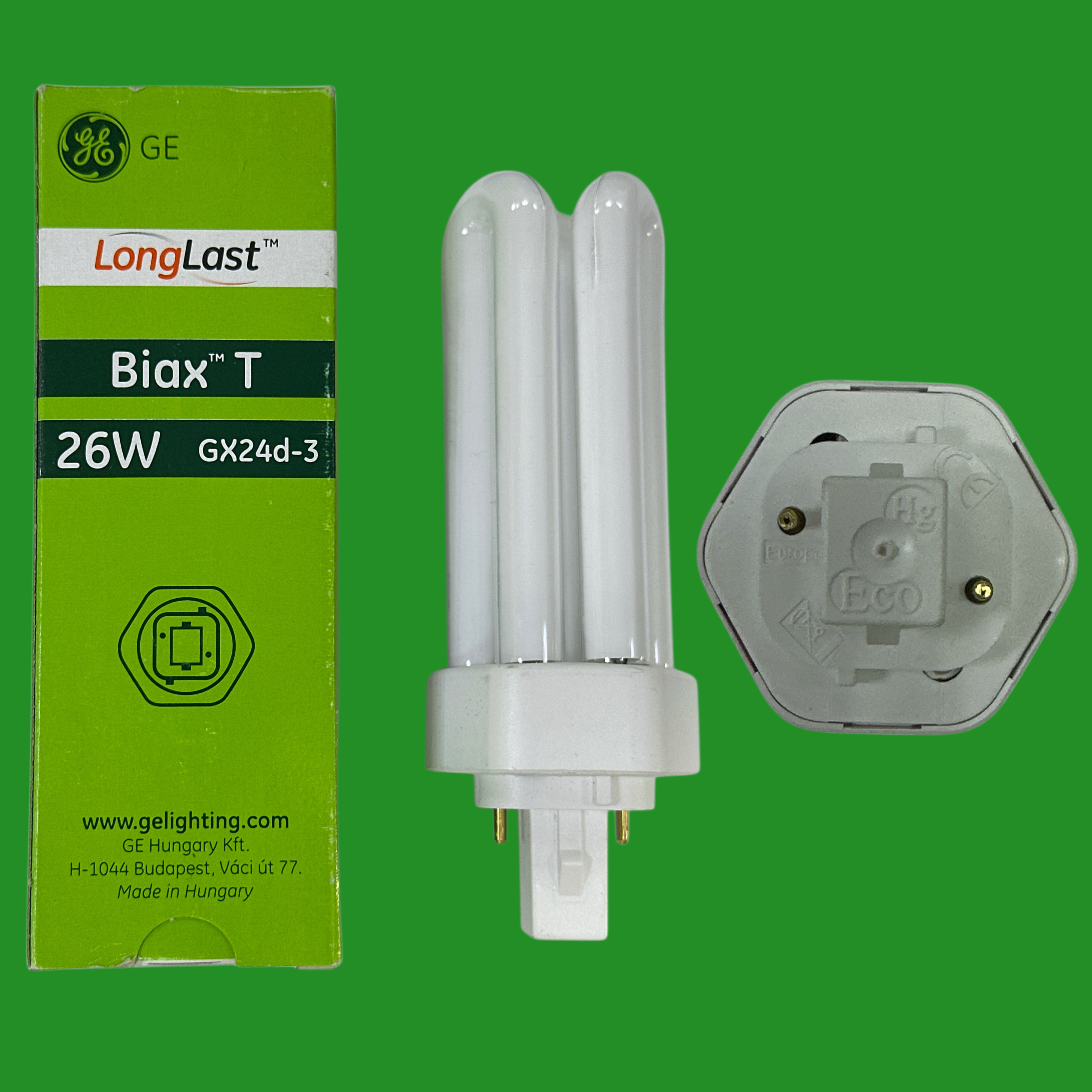 GE LongLast Biax T 26W GX24d-3 product photograph