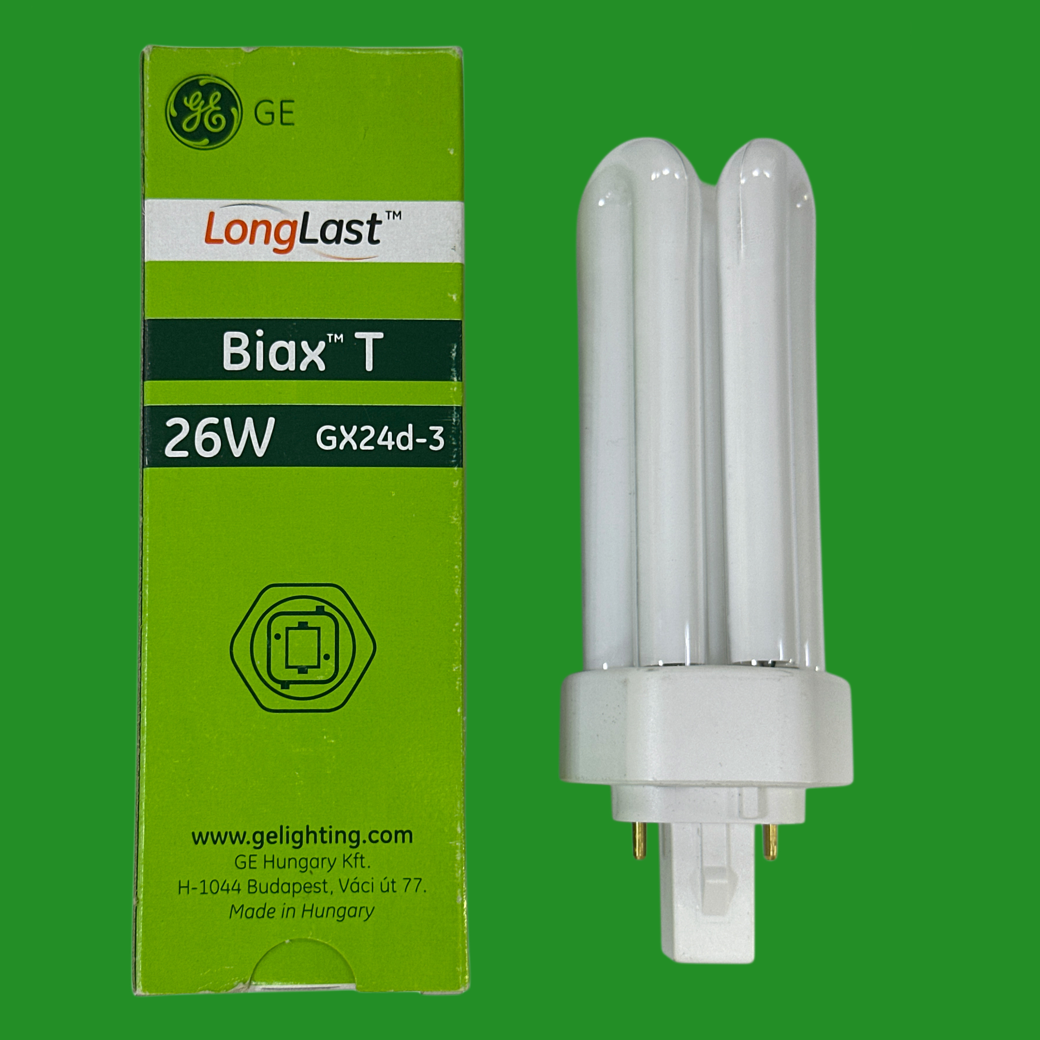 GE LongLast Biax T 26W GX24d-3 product photograph