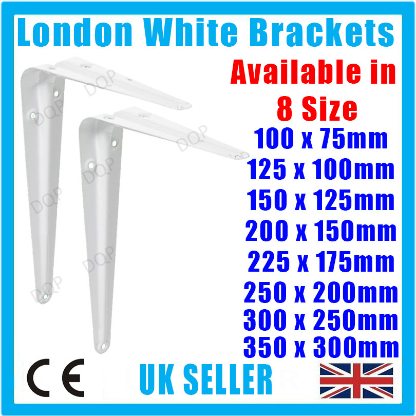 London White Shelf Brackets