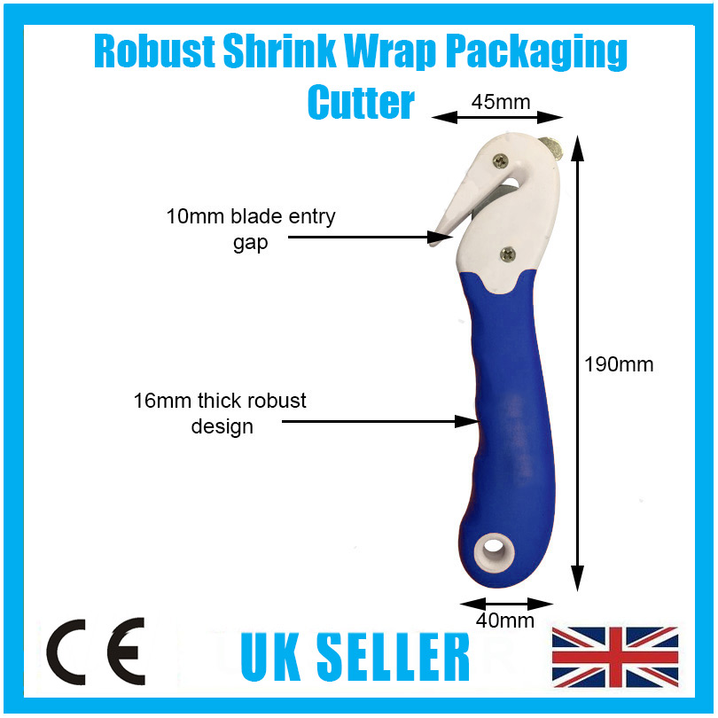 10x Navy Robust Safety Pallet Shrink Wrap Strap Packaging Belt Cutter Slicer